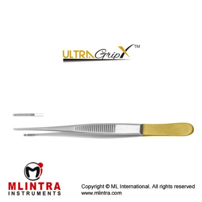 UltraGrip™ TC Micro-Semken Dissecting Forcep 1 x 2 Teeth Stainless Steel, 16 cm - 6 1/4"
